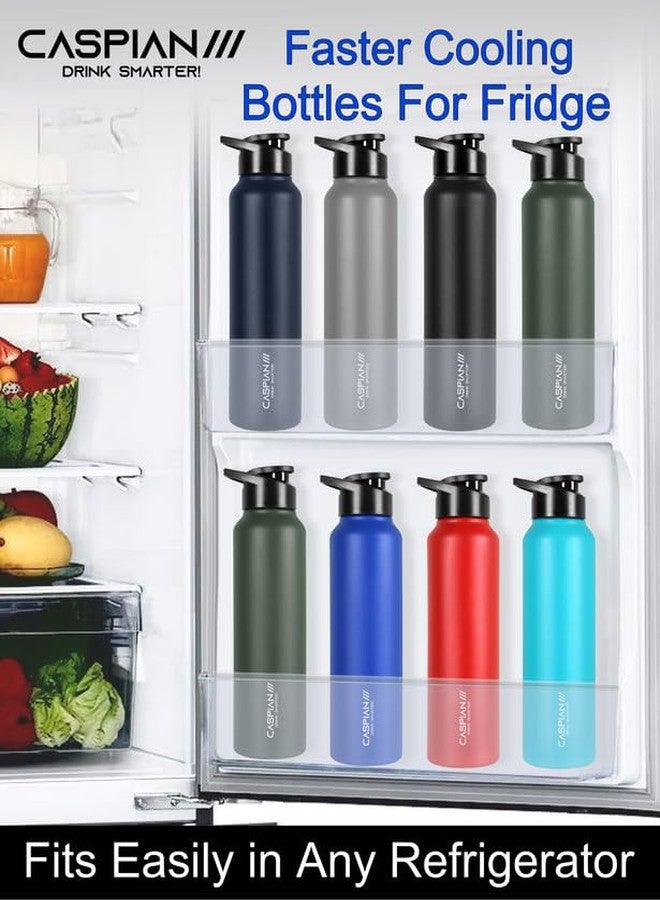 Caspian Hike Stainless Steel Sipper Water Bottle 1 Ltr (Litre) for School, Fridge, Office, Gym, Home-Ideal for Adults, Men, Women, Kids, Boys, Girls-1000ml Leakproof, Rust free, Eco-Friendly, K Black - Image 4